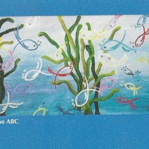 Br-Cartão Telefônico, 1998, (U). Marili Soares, peixinhos divertidos, técnica: Acrílico sobre tela.