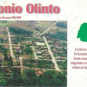 Br-Cartão Telefônico, 1999, (U). Antônio Olinto. Série: Municípios do Paraná 15/399.