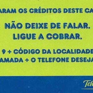 Br-Cartão Telefônico, 1999, (U). Chamadas a cobrar.
