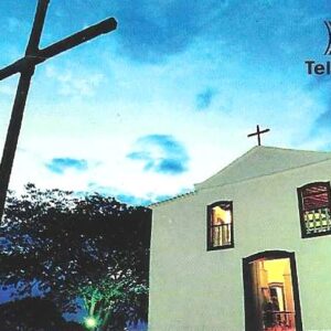 Br-Cartão Telefônico, 1999, (U). Igreja de Santa Bárbara, construída em 1780 na cidade de Goiás, Estado de Goiás/GO.