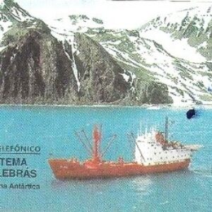 Br-Cartão Telefônico, 1997, (U). Brasil na Antártica, Navio de Apoio Oceanográfico Barão de Teifé.