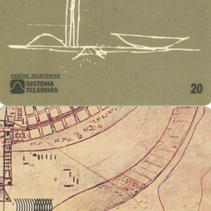 Br-Cartão Telefônico, 1998, (U). Série Brasília - 18 anos. Congresso Nacional (Croquis do Arq. Oscar Niemeyer). Plano Piloto (IV).
