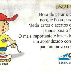 Br-Cartão Telefônico, 1998, (U). Janeiro, hora de parar e pensar.