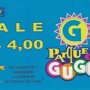 Br-Cartão Telefônico, 2001, (U). Vale R$4,00 na compra do passaporte na bilheteria do Parque do Gogu.