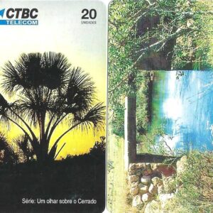 Br-Cartão Telefônico, 1998, (U). (02 unidades), Tema: As Águas, um olhar sobre o cerrado. CTBC Telecom.