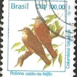 Br-Selo, 1994, RE-703-RHM, (N). Pássaros Urbanos - Padrão Cruzeiro Real (Rolinha).