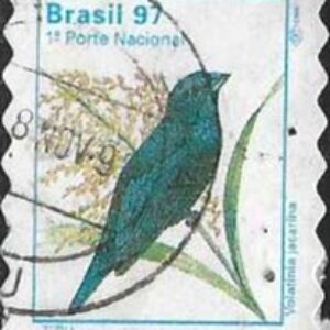 Br-Selo, 1997, RE-740-RHM, (U). Pássaros Urbanos - Padrão Real (Tiziu) 1º Porte Nacional- Auto-adesivo.