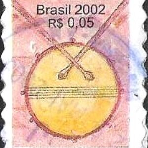 Br-Selo, 2002, RE-816 RHM, (U). Série Instrumentos Musicais - Percê em Onda (Caixa clara).