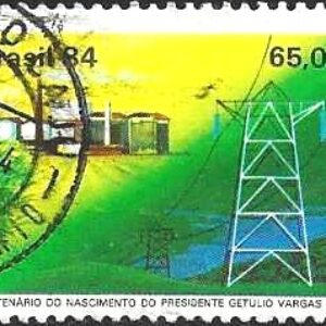 Br-Selo, 1984, C-1386-RHM, (Mint). Centenário do Nascimento do Presidente Getúlio Vargas (1883-1954).
