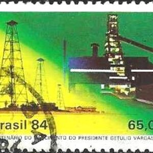 Br-Selo, 1984, C-1384-RHM, (Mint). Centenário do Nascimento do Presidente Getúlio Vargas (1883-1954).