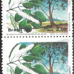 Br-Selo, 1990, C-1665/66 (RHM), (Mint). 40 Anos da Sociedade Botânica/BR.
