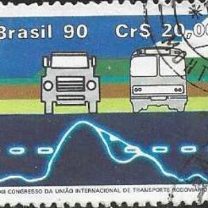 Br-Selo, 1990, C-1681 (RHM), (U). XXII Congresso da União Internacional de Transporte Rodoviário - INTC, Rio de Janeiro.