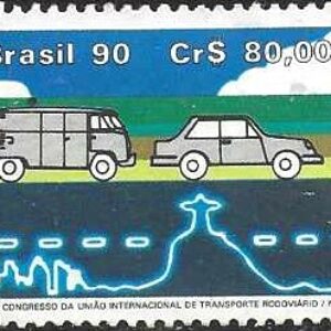Br-Selo, 1990, C-1682 (RHM), (U). XXII Congresso da União Internacional de Transporte Rodoviário - INTC, Rio de Janeiro.
