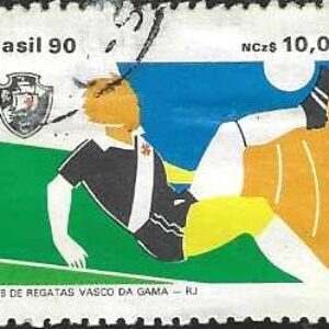 Br-Selo, 1990, C-1672 (RHM), (U). Clubes de Futebol. IV Campeão Brasileira de Futebol/89-Vasco da Gama.