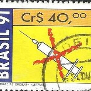 Br-Selo, 1991, C-1732 (RHM), (U). Combate às Drogas (Injetável).