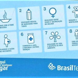 Br-Cartão Telefônico, 2009, (U). A Brasil Telecom apoia os Objetivos de Desenvolvimento do Milênio.