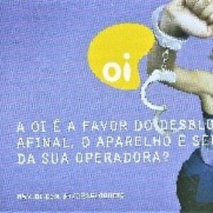 Br-Cartão Telefônico, 2008, (U). A OI é a favor do desbloqueio.
