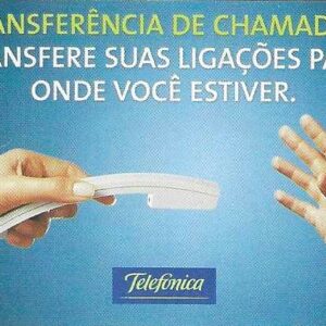 Br-Cartão Telefônico, 2002, (U). Transferência de chamada.