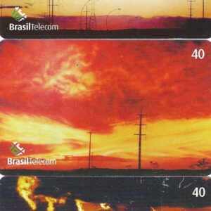 Br-Cartão Telefônico, 2003, (U). (03 unidades). Entardecer em Brasília.