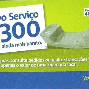 Br-Cartão Telefônico, 2007, (U). Novo Serviço 0300.