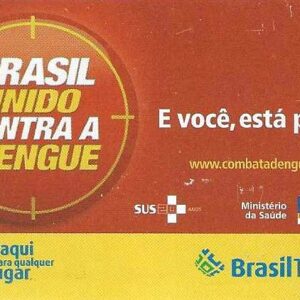Br-Cartão Telefônico, 2008, (U). Brasil unido contra a dengue.