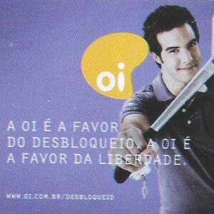 Br-Cartão Telefônico, 2008, (U). A OI é a favor do desbloqueio.