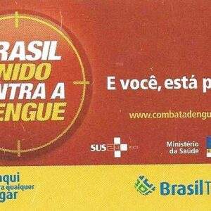 Br-Cartão Telefônico, 2009, (U). Brasil unido contra a dengue.