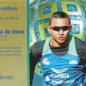 Br-Cartão Telefônico, 2003, (U). Vicente Lenilson, Atletismo, Medalha de Ouro Pan-americano.
