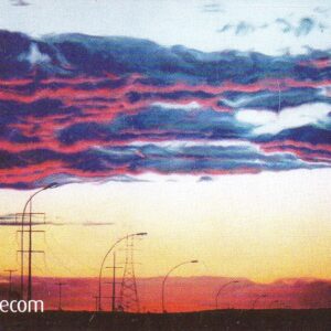 Br-Cartão Telefônico, 2003, (U). Série: Céu de Brasília (4/4), Entardecer no Planalto, óleo sobre tela, de Juliana Limeira.
