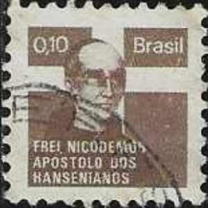 Br-Selo, 1975, H-17-C-917-RHM, (U). Campanha Contra o Mal de Hansen, Frei Nicodemos - Apóstolos dos Hansenianos.