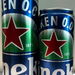 Br Latinhas Cerveja, 2026 (vazia), (02 unidades). Referência (Heineken, Zero álcool), Marca: CKBR, cores verde/branca, com anel na cor alumínio verde, 269/350ml.