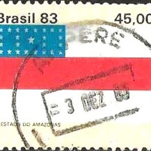 Br-Selo, 1983, C-1363-RHM, (U). Bandeiras dos Estados do Brasil III (Estado do Amazonas).