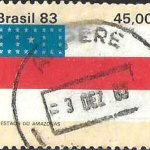 Br-Selo, 1983, C-1363-RHM, (U). Bandeiras dos Estados do Brasil III (Estado do Amazonas).