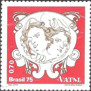 Br-Selo, 1975, C-911-RHM, (Mint). Natal (Anjos).