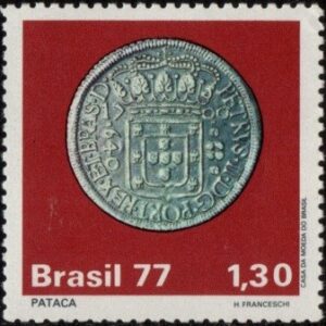 Br-Selo, 1977, C-1003-RHM, (N). Moedas do Brasil Colonial.