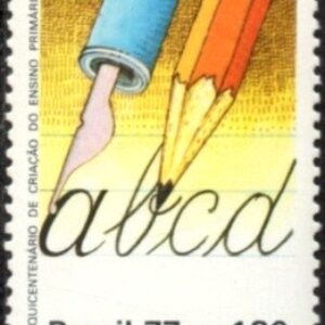 Br-Selo, 1977, C-1007-RHM, (N). Sesquicentenário da Criação do Ensino Primário Oficial.