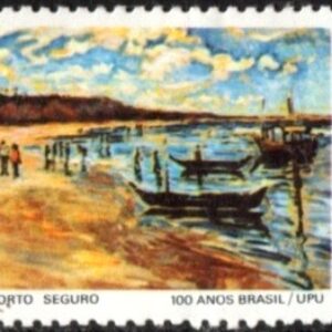 Br-Selo, 1977, C-985-RHM, (N). Centenário da Filiação do Brasil a UPU (Porto Seguro).