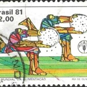 Br-Selo, 1981, C-1224-RHM, (U), Yt:BR 1502. 1º Dia Mundial da Alimentação (Camponeses).