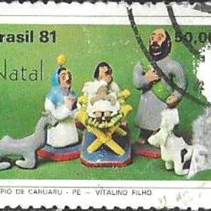 Br Selo, 1981, C-1227-RHM, (U). Natal - Presépios Populares.