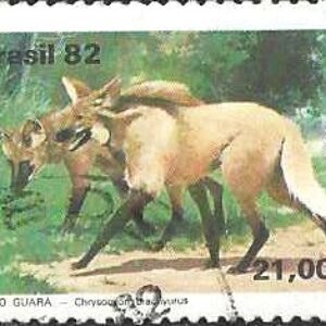 Br-Selo, 1982, C-1262-RHM, (Mint). Fauna Brasileira (Lobos Guará).