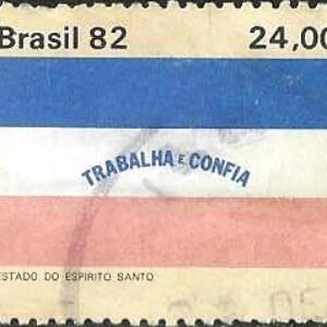 Br-Selo, 1982, C-1295-RHM, (U). Bandeiras dos Estados do Brasil (Espírito Santo).