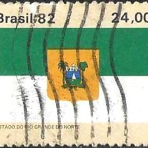 Br-Selo, 1982, C-1297-RHM, (U), Yt:BR 1574. Bandeiras dos Estados do Brasil (Rio Grande do Norte).