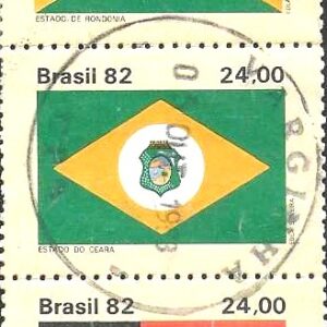 Br-Selo, 1982, C-1294/6/8-RHM, (U). Bandeiras dos Estados do Brasil (Rondônia/Ceará/Paraíba).