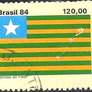 Br-Selo, 1984, C-1427-RHM, (U). Bandeiras dos Estados do Brasil – Piauí IV.