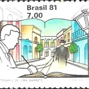 Br-Selo, 1981, C-1193-RHM, (Mint). Centenário do Nascimento do Escritor Lima Barreto (1881-1922).