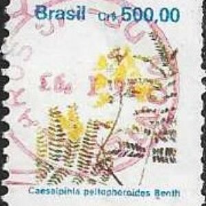 Br-Selo, 1991, Regular, 685, (RHM), (U). Flora Brasileira (Sibipiruna-caesalpinia peltophoroides Benth).