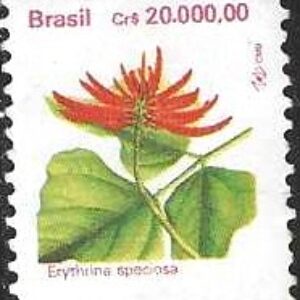 Br-Selo, 1993, RE- 694-RHM, (U). Flora Brasileira (Canivete-Erythrina Andrews).